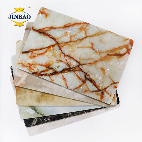 Jinbao Pvc Wall Panel Marble Interior Decoration Blue And Supplier