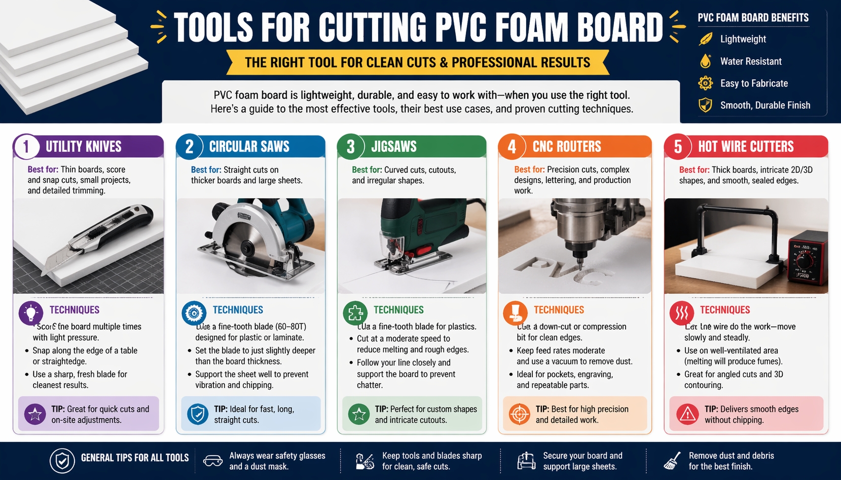 How to Cut and Process PVC Foam Board